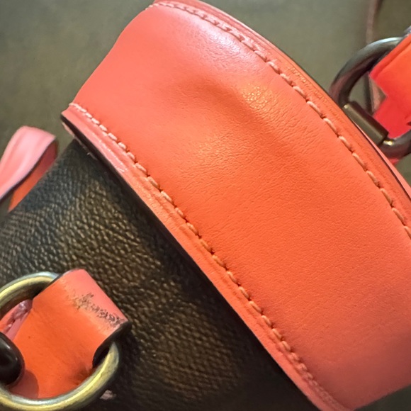 Coach Crossbody Bag in Brown and Peach only used once to a game - Picture 12 of 16